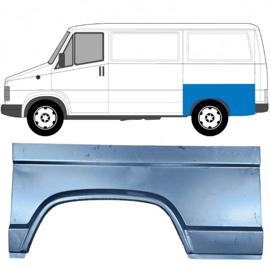 Reperaturka błotnika tylnego do Fiat Ducato / C25 / J5 1981-1994 / Lewa 6516