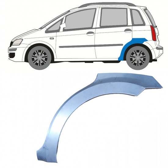 FIAT IDEA 2004-2011 REPERATURKA BŁOTNIKA TYLNEGO / LEWA STRONA