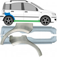 Reperaturka progu + błotnika tylnego do Fiat Panda 2003-2012 / Lewa+Prawa / Zestaw 6496