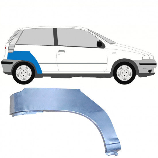 FIAT PUNTO 1 1993-1999 3 DRZWIOWY REPERATURKA BŁOTNIKA TYLNEGO / PRAWA STRONA