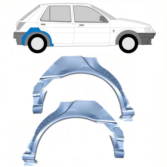 Reperaturka błotnika tylnego do Ford Fiesta 1989-1995 / Lewa+Prawa / Zestaw 10526