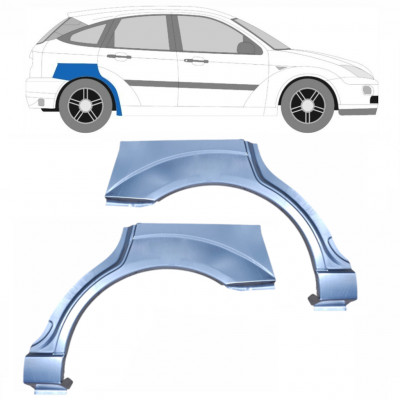 Reperaturka błotnika tylnego do Ford Focus 1998-2007 / Lewa+Prawa / Zestaw 6289