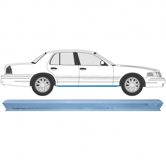 Reperaturka progu do Ford Crown Victoria 1991-1997 / Lewa = Prawa (symetryczny) 7173