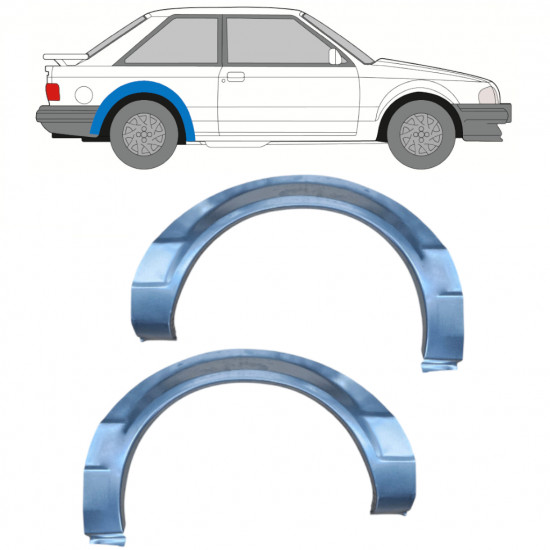 Reperaturka błotnika tylnego do Ford Escort 1980-1986 / Lewa+Prawa / Zestaw 10527