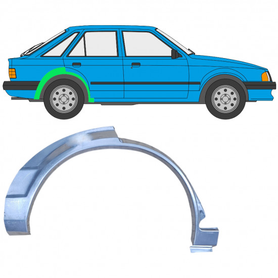 Reperaturka błotnika tylnego do Ford Escort 1980-1986 / Prawa 7820