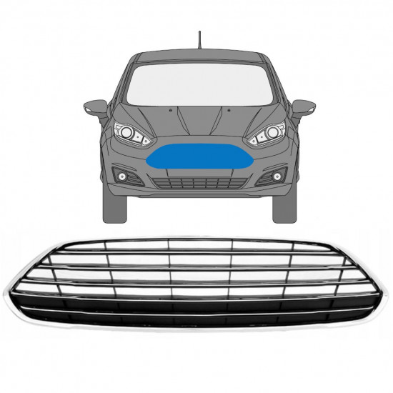 FORD FIESTA 2013-2017 GRILL PRZEDNI