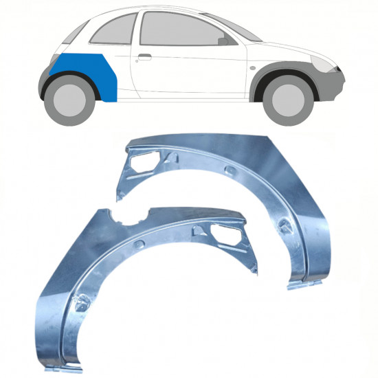 Reperaturka błotnika tylnego do Ford KA 1996-2008 / Lewa+Prawa / Zestaw 10771