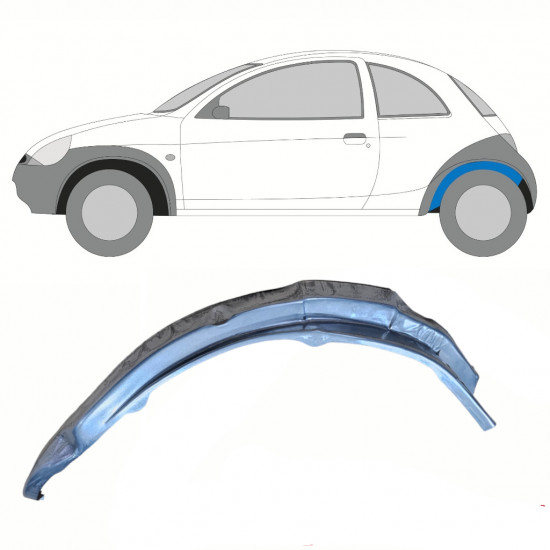 Reperaturka błotnika tylnego wewnętrzna do Ford KA 1996-2008 / Lewa 10773