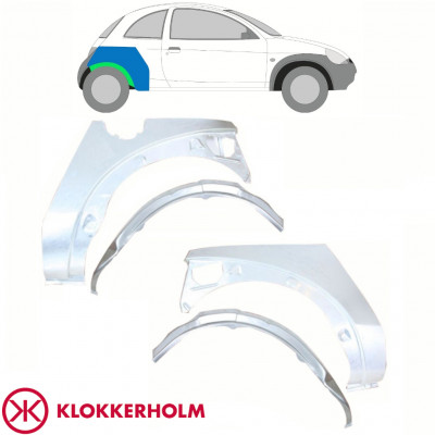 Reperaturka błotnika tylnego wewnętrzna + zewnętrzna do Ford KA 1996-2008 / Zestaw 10777