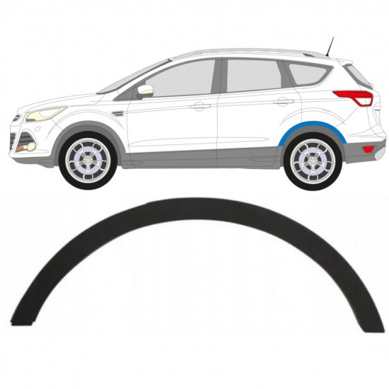 Listwa boczna błotnika tylnego do Ford Kuga 2013-2016 / Lewa 7928