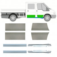 Reperaturka progu + drzwi do Ford Transit 2000-2013 / Lewa+Prawa / Podwójna kabina / Zestaw 9699