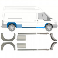 Reperaturka progu + błotnika tylnego do Ford Transit 2000-2013 / LWB / Lewa+Prawa / Zestaw 10640