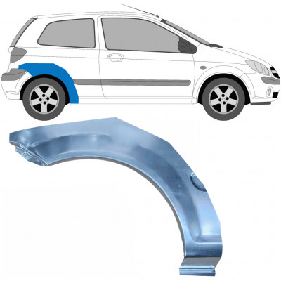 Reperaturka błotnika tylnego do Hyundai Getz 2002-2010 / Prawa 6662