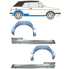 Reperaturka progu + błotnika tylnego do Volkswagen Golf 1 1974-1985 / CABRIO / Zestaw 12579
