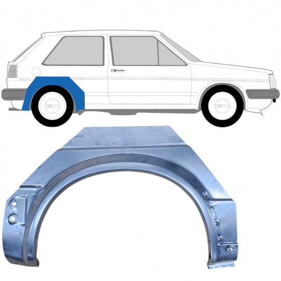 Reperaturka błotnika tylnego do VW Golf 2 1982- / Prawa 7099