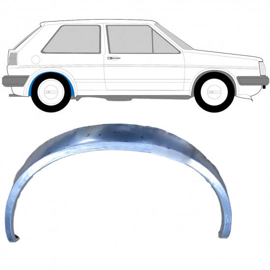 VW GOLF 2 1982- TYLNY WEWNĘTRZNY KOŁO REPERATURKA BŁOTNIKA PANEL NAPRAWCZY / PRAWA STRONA