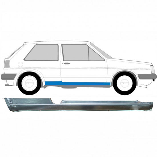 VW GOLF 2 1982- 3 DRZWIOWY PRÓG / PRAWA STRONA