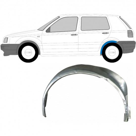 VW GOLF 3 1991-1998 TYLNY WEWNĘTRZNY REPERATURKA NADKOLA TYLNEGO / LEWA STRONA