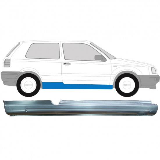 VW GOLF 3 1991- 3 DRZWIOWY PRÓG / PRAWA STRONA