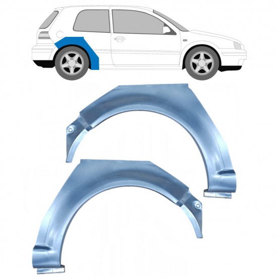 Reperaturka błotnika tylnego do VW Golf 4 1997- / Lewa+Prawa / Zestaw 9183