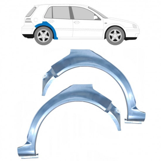 Reperaturka błotnika tylnego do VW Golf 4 1997- / Lewa+Prawa / Zestaw 9184