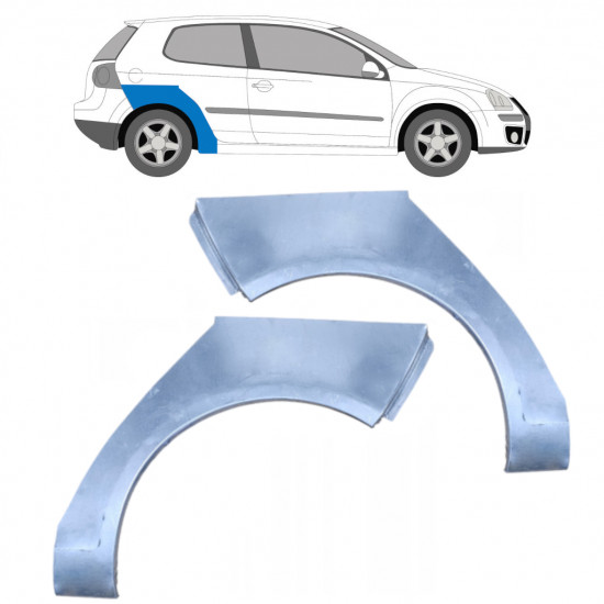 Reperaturka błotnika tylnego do VW Golf 5 2003-2009 / Lewa+Prawa / Zestaw 9487