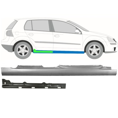 Reperaturka progu wewnętrzna + zewnętrzna do Volkswagen Golf 5 2003-2009 / Prawa / Zestaw 11138