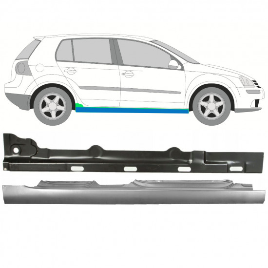 Reperaturka progu wewnętrzna + zewnętrzna do VW Golf 5 2003-2009 / Prawa / Zestaw 11138