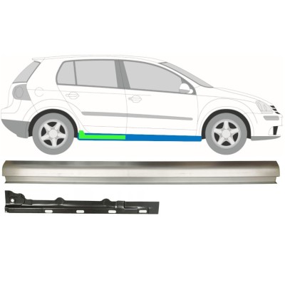 Reperaturka progu wewnętrzna + zewnętrzna do Volkswagen Golf 5 2003-2009 / Prawa / Zestaw 11708