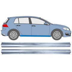 Reperaturka progu do Volkswagen Golf 7 2012- / Lewa+Prawa / Zestaw 12454