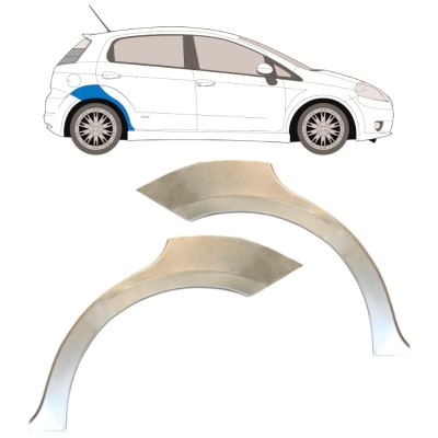 Reperaturka błotnika tylnego do Fiat Grande Punto Evo 2005- / Lewa+Prawa / Zestaw 14761