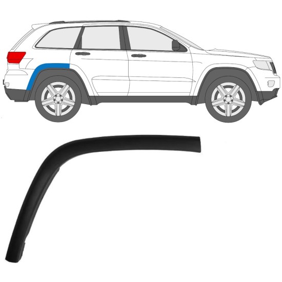 Listwa boczna błotnika tylnego do Jeep Grand Cherokee 2010-2021 / Prawa 15849