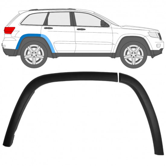 Listwa boczna błotnika tylnego do Jeep Grand Cherokee 2010-2021 / Prawa / Zestaw 12950