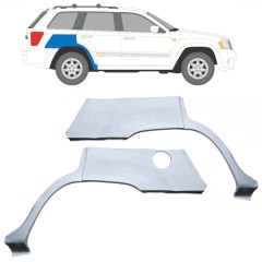 Reperaturka błotnika tylnego do Jeep Grand Cherokee 2004-2010 / Lewa+Prawa / Zestaw 10657