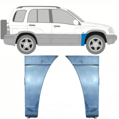 Reperaturka błotnika przedniego do Suzuki Grand Vitara 1997-2005 / Lewa+Prawa / Zestaw 10126