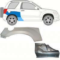 Reperaturka progu + błotnika tylnego do Suzuki Grand Vitara 2005-2012 / Prawa / Zestaw 10840