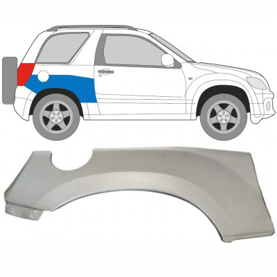 Reperaturka błotnika tylnego część górna do Suzuki Grand Vitara 2005-2012 / Prawa 8507