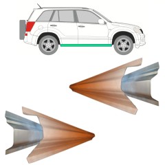 Reperaturka progu wewnętrzna + zewnętrzna do Suzuki Grand Vitara 2005-2014 / Lewa+Prawa / Zestaw 11491