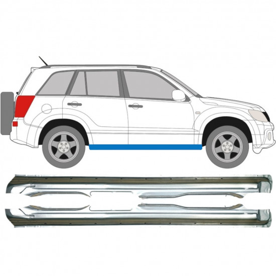 Pełny próg do Suzuki Grand Vitara 2005-2012 / Lewa+Prawa / Zestaw 9237