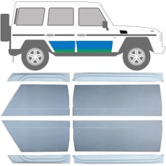 Reperaturka drzwi przednich + tylnych wewnętrzna + zewnętrzna do Mercedes G-Class W460 W461 W463 1979-2017 / Lewa+Prawa / Zestaw 9471