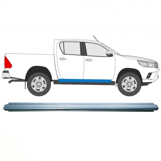 Reperaturka progu do Toyota Hilux 2015- / Lewa = Prawa (symetryczny) 10139