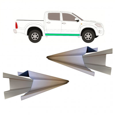 TOYOTA HILUX 2005-2015 WEWNĘTRZNY + ZEWNĘTRZNY REPERATURKA PROGU / PRAWA STRONA + LEWA STRONA