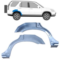 Reperaturka błotnika tylnego do Honda CR-V 2001-2006 / Lewa+Prawa / Zestaw 9658