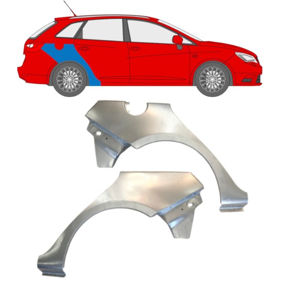 Reperaturka błotnika tylnego do Seat Ibiza 2008-2017 / Lewa+Prawa / COMBI / Zestaw 14609