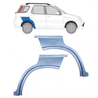 Reperaturka błotnika tylnego do Suzuki Ignis 2000-2003 / Lewa+Prawa / Zestaw 10415