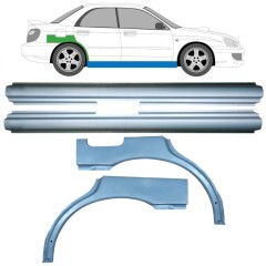 Reperaturka progu + błotnika tylnego do Subaru Impreza GD GG 2000-2007 / Lewa+Prawa / Zestaw 10666