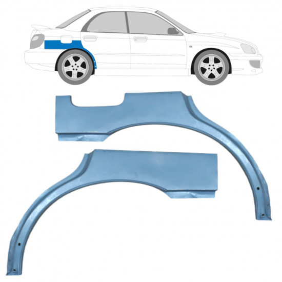 Reperaturka błotnika tylnego do Subaru Impreza GD 2000-2007 / Lewa+Prawa / Zestaw 9156