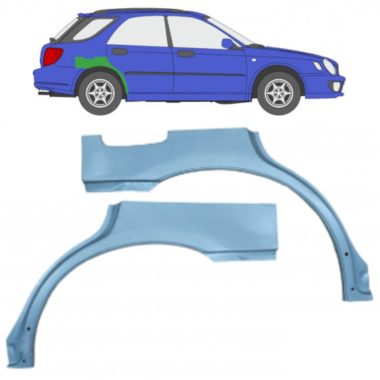 Reperaturka błotnika tylnego do Subaru Impreza Gg 2000-2007 / Lewa+Prawa / Zestaw 10463