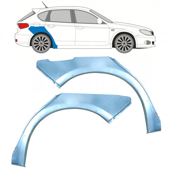 Reperaturka błotnika tylnego do Subaru Impreza 2007-2013 / Lewa+Prawa / Zestaw 9966