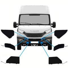Zaślepki przedniego zderzaka do Iveco Daily 2019- / Zestaw 10292